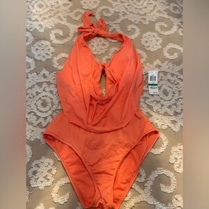 Bar III Vibrant Orange One Piece Swimsuit